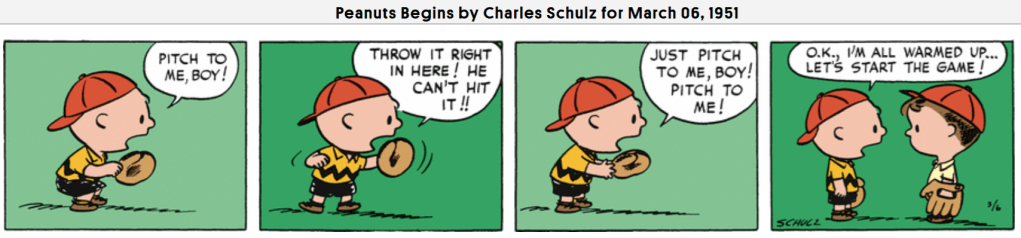 Charlie Brown’s rookie baseball&nbsp;strip
